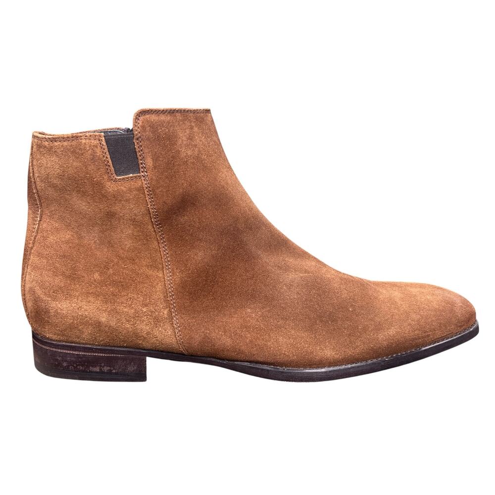 Paul Fredrick Men's Brown Suede Italian Chelsea Boots Size 11